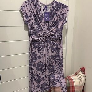 Seraphine Maternity Purple Floral Dress